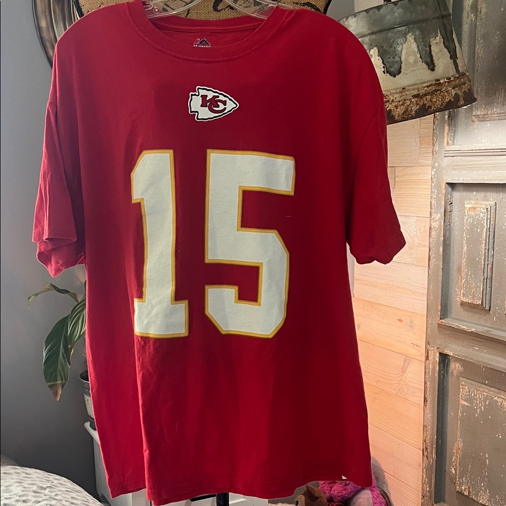 Majestic Red Kansas City Chiefs #15 Tee